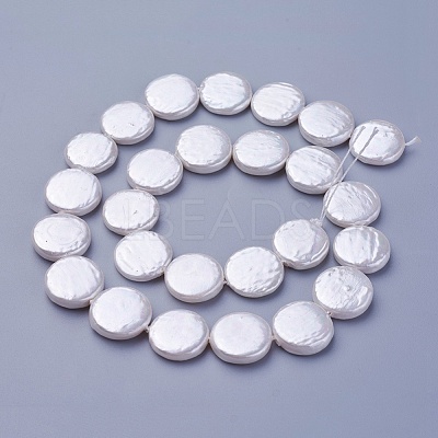 Shell Pearl Beads Strands BSHE-P030-01D-1
