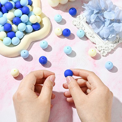 Rubberized Style Opaque Acrylic Beads MACR-CJC0009-02D-1