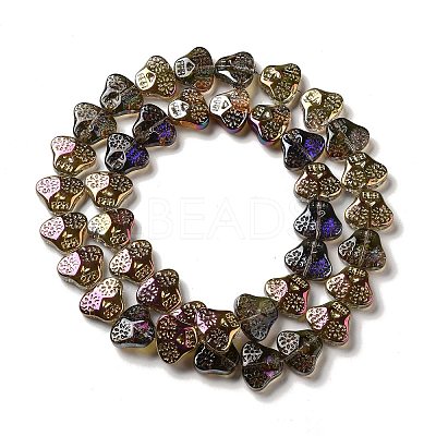 Transparent Electroplate Glass Beads Strands EGLA-F158-HR05-1