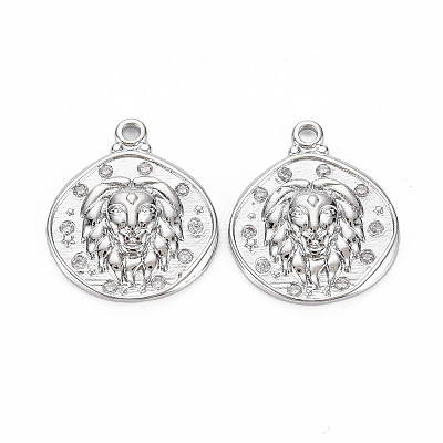 Brass Micro Pave Clear Cubic Zirconia Pendants KK-S356-766B-1