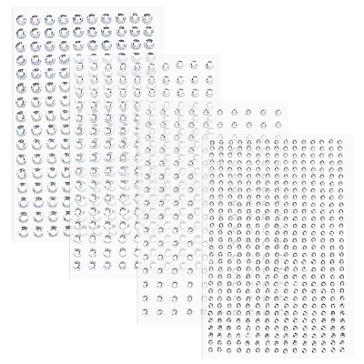 16 Sheets 4 Styles ABS Imitation Pearl Stickers Paper Sheets for Craft DIY-CP0013-56-1