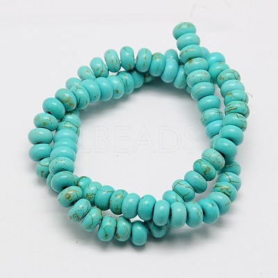 Synthetic Turquoise Beads Strands TURQ-G109-6x3mm-06-1