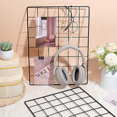 4 Bags Spray Printed Iron Mesh Wall Mounted Hanging Display Stands ODIS-WR0001-18A-1