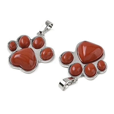 Natural Red Jasper Pendants G-B194-02P-05-1
