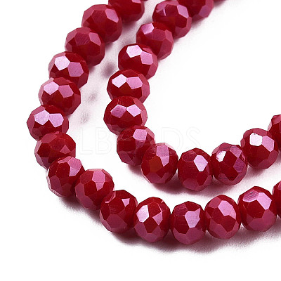 Electroplate Glass Beads Strands EGLA-A034-P8mm-A22-1