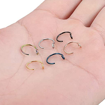 316 Surgical Stainless Steel Clip on Nose Rings WGA7223-07-1