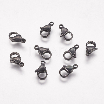 304 Stainless Steel Lobster Claw Clasps STAS-P185-12-B-1
