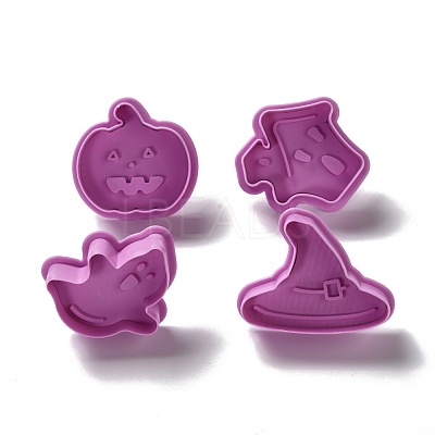 Halloween Themed PET Plastic Cookie Cutters DIY-K056-07-1