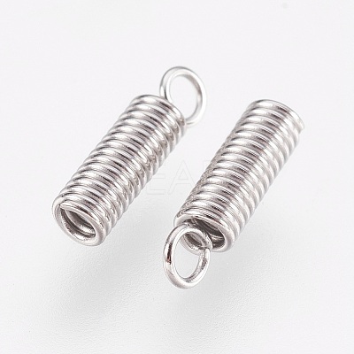 Tarnish Resistant 304 Stainless Steel Coil Cord Ends STAS-I097-054P-1