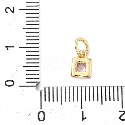 Brass Pave Cubic Zirconia Pendants KK-K368-13G-1