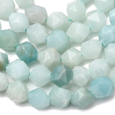 Natural Flower Amazonite Beads Strands G-Z119-A09-01-1