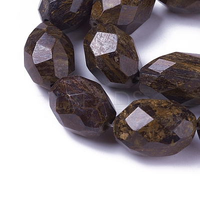 Natural Bronzite Beads Strands G-P422-14-1