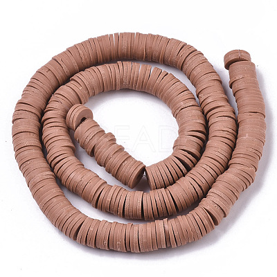 Handmade Polymer Clay Beads Strands X-CLAY-R089-8mm-041-1