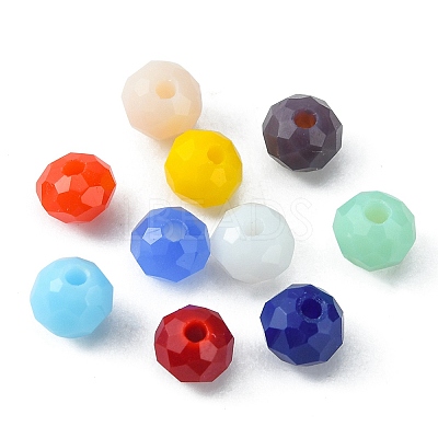 10 Grids 10 Styles Opaque Solid Color Glass Beads Strands EGLA-YW0001-45-1