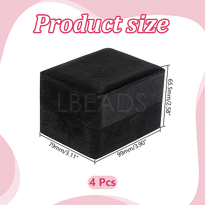Wood & Velvet Organizer Boxes CON-WH0110-336A-1