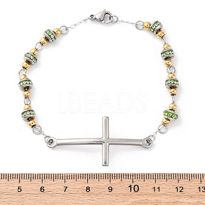 201 Stainless Steel Link Chain Bracelets BJEW-A032-01GP-01-1