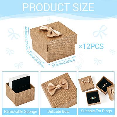 Square Cardboard Paper Ring Gift Storage Boxes CON-TAC0001-17E-1