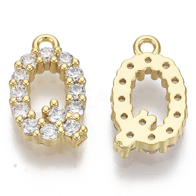 Brass Micro Pave Cubic Zirconia Charms X-KK-T060-05-Q-G-NF-1