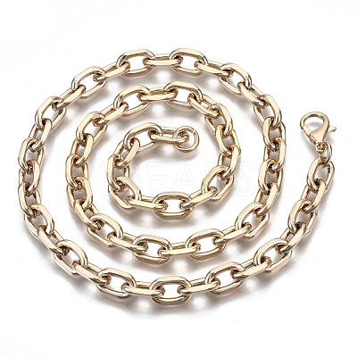 Iron Cable Chains Necklace Making MAK-N034-003B-G-1