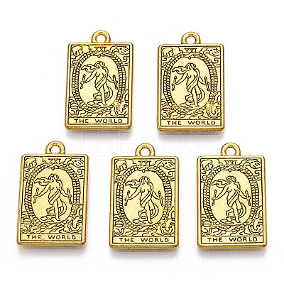 Rack Plating Alloy Pendants PALLOY-WH0103-04D-AG-1