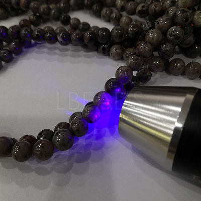 Natural Fluorescent Syenite Rock(Glow under UV Light) Beads Strands G-K340-A05-03-1