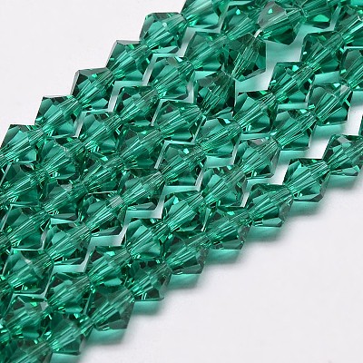 Imitate Austrian Crystal Bicone Glass Beads Strands GLAA-F029-4x4mm-10-1
