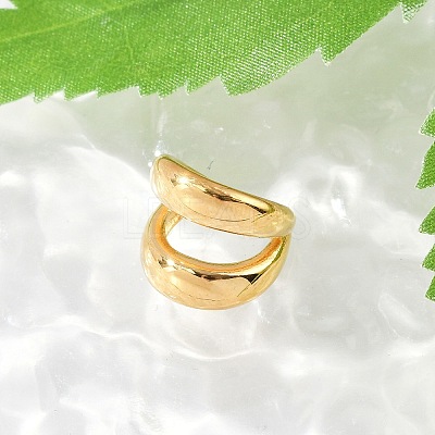 304 Stainless Steel Two-layer C-Shaped Cuff Earrings EJEW-M073-10G-1