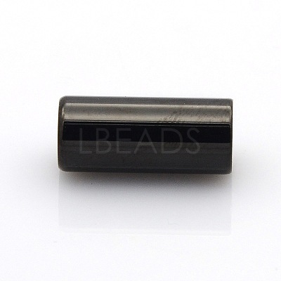 304 Stainless Steel Smooth Surface Magnetic Clasps with Glue-in Ends Fit 6mm Cords STAS-O042-C-15-1