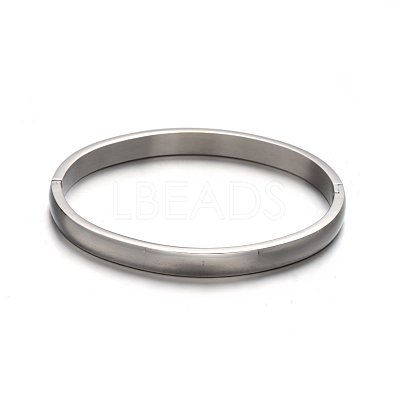 Tarnish Resistant Fashionable Unisex 304 Stainless Steel Bangles BJEW-L552-05P-8mm-1
