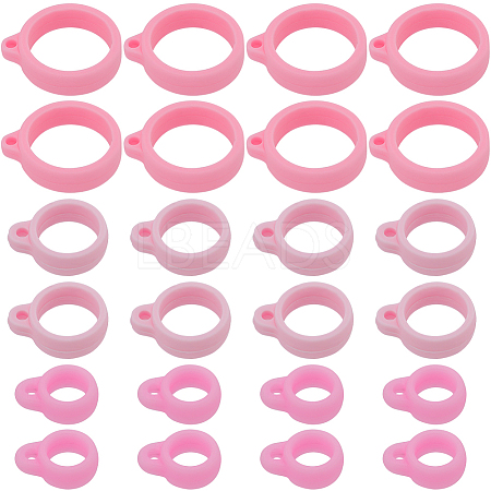 Gorgecraft 60Pcs 3 Style Silicone Pendant SIL-GF0001-28C-1