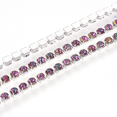 Iron Rhinestone Cup Chains CH-T006-01A-03-1