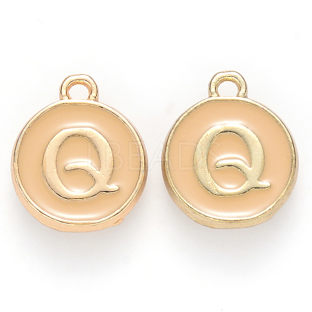 Golden Plated Alloy Enamel Charms ENAM-S118-06Q-1