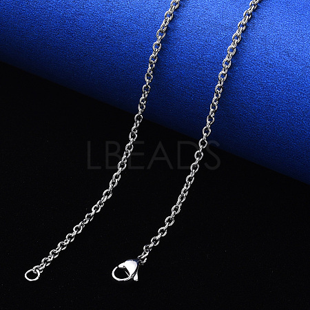 Non-Tarnish 304 Stainless Steel Cable Chain Necklace NJEW-S420-007B-P-1