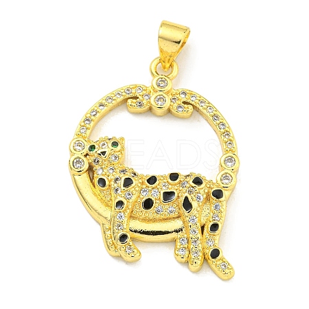 Brass Micro Pave Cubic Zirconia Pendants KK-K354-16A-G-1