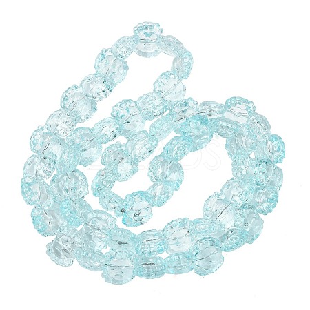 Electroplate Baking Paint Transparent Glass Beads Strands GL-CBA17FF-02K-1
