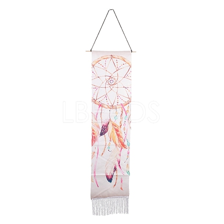 Bohemia Style Linen Wall Hanging Tapestry DJEW-B006-01E-1