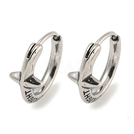 316 Surgical Stainless Steel Hoop Earrings EJEW-D096-13B-AS-1