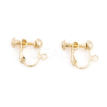Brass Earring Findings KK-O146-01G-1