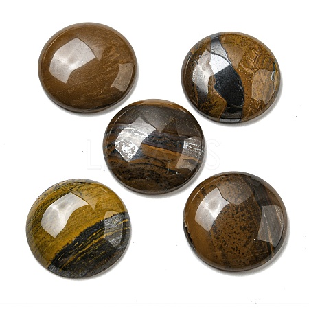 Natural Tiger Iron Cabochons G-C115-02B-34-1