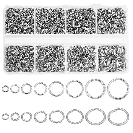   304 Stainless Steel Open Jump Rings STAS-PH0003-44-1