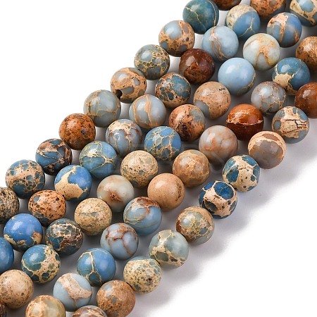 Dyed Natural Regalite/Imperial Jasper/Sea Sediment Jasper Beads Strands X-G-B124-C02-15-1