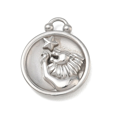 12 Constellations 304 Stainless Steel Pendants STAS-F354-01P-05-1