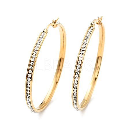 Crystal Rhinestone Hoop Earrings EJEW-D279-01G-02-1