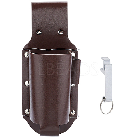 1Pc PU Leather Wine Bottle Cover AJEW-GF0003-88B-1