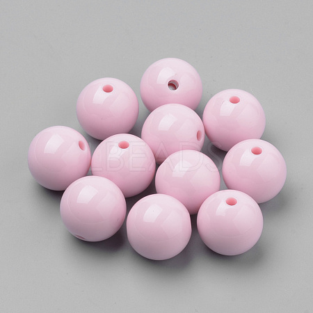 Solid Chunky Bubblegum Acrylic Ball Beads X-SACR-R835-6mm-11-1