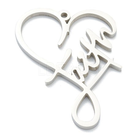 Non-Tarnish 304 Stainless Steel Pendants LS-STAS-B016-06P-1