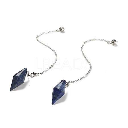 Natural Lapis Lazuli Pointed Dowsing Pendulums G-F763-05P-05-1