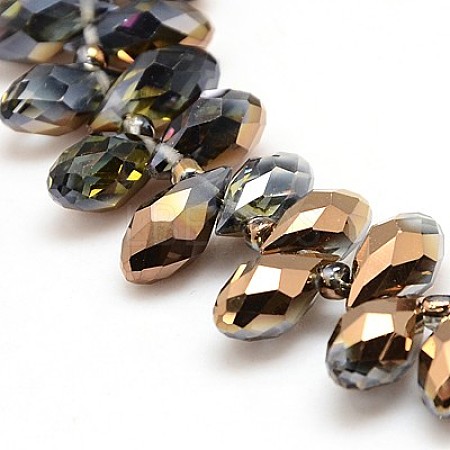 Electroplate Glass Beads Strands EGLA-J031-H06-1