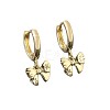Brass Micro Pave Cubic Zirconia Bowknot Hoop Dangle Earrings for Women WG84F56-01-4