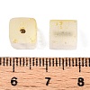 Frosted Glass Beads with Golden Glitter Powder LS-DGLA-NH001-8mm-01A-3